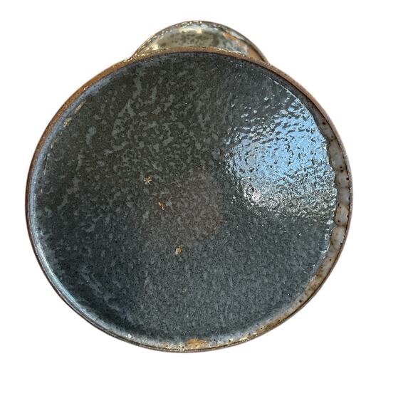 Gray Measure Graniteware Mottled Enamel Rivoted Spout Loop Handle Vintage - Picture 7 of 7